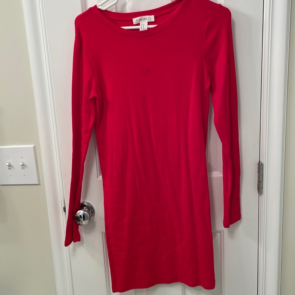 red holiday mini dress
